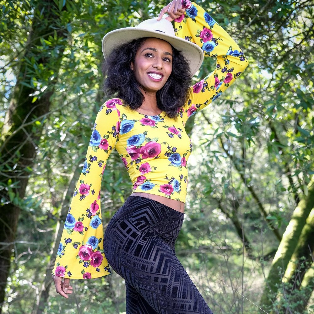 Flower Bell Sleeve Top - Warrior Within Designs